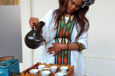 Ethiopische koffieceremonie © Sarah Kaerts, 2020. Werkplaats immaterieel erfgoed