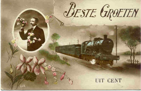 postkaart beste groeten uit Gent, 1921
