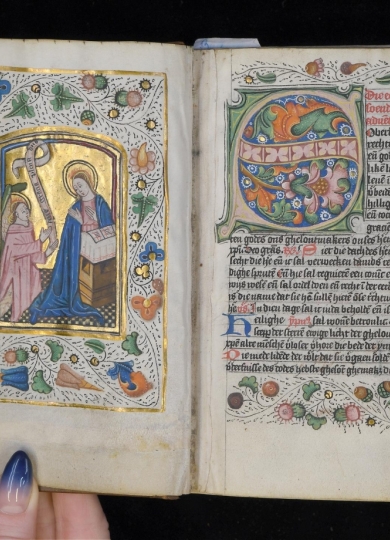 Vijftiende-eeuws getijdenboek van ‘Suster Gheertrut Heeldes’. Universiteit Antwerpen
